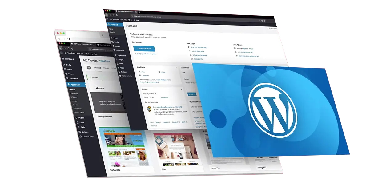 A variety of WordPress themes and plugins for website customization and functionality.